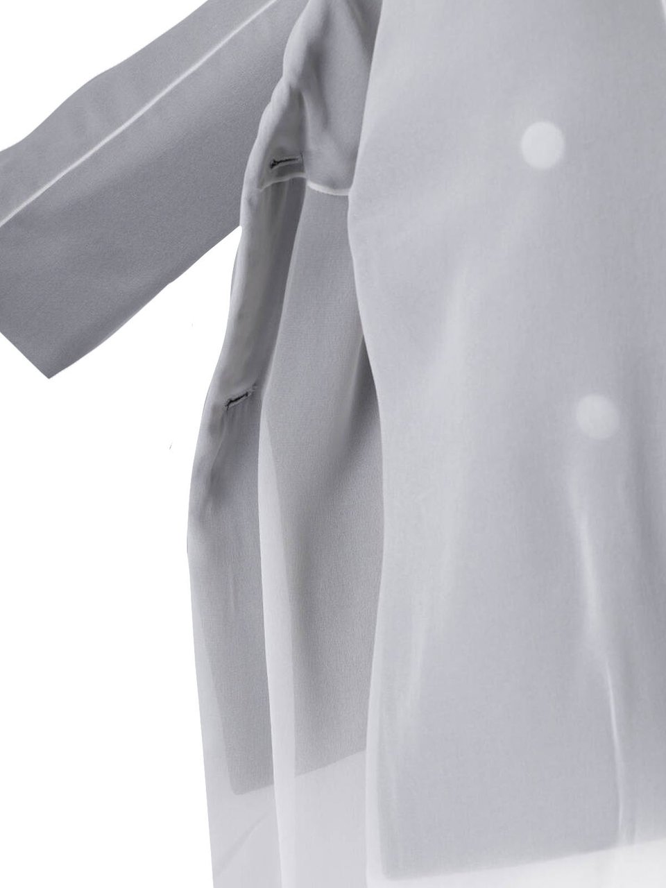 Maison Margiela White Tailored Two-Tone Maxi Dress Grijs