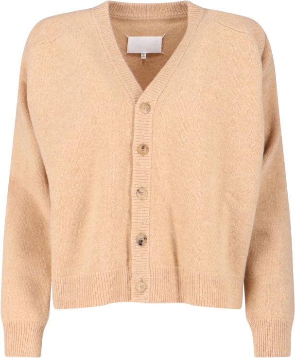 Maison Margiela "Four Stitches" Wool Cardigan – Beige Neutraal