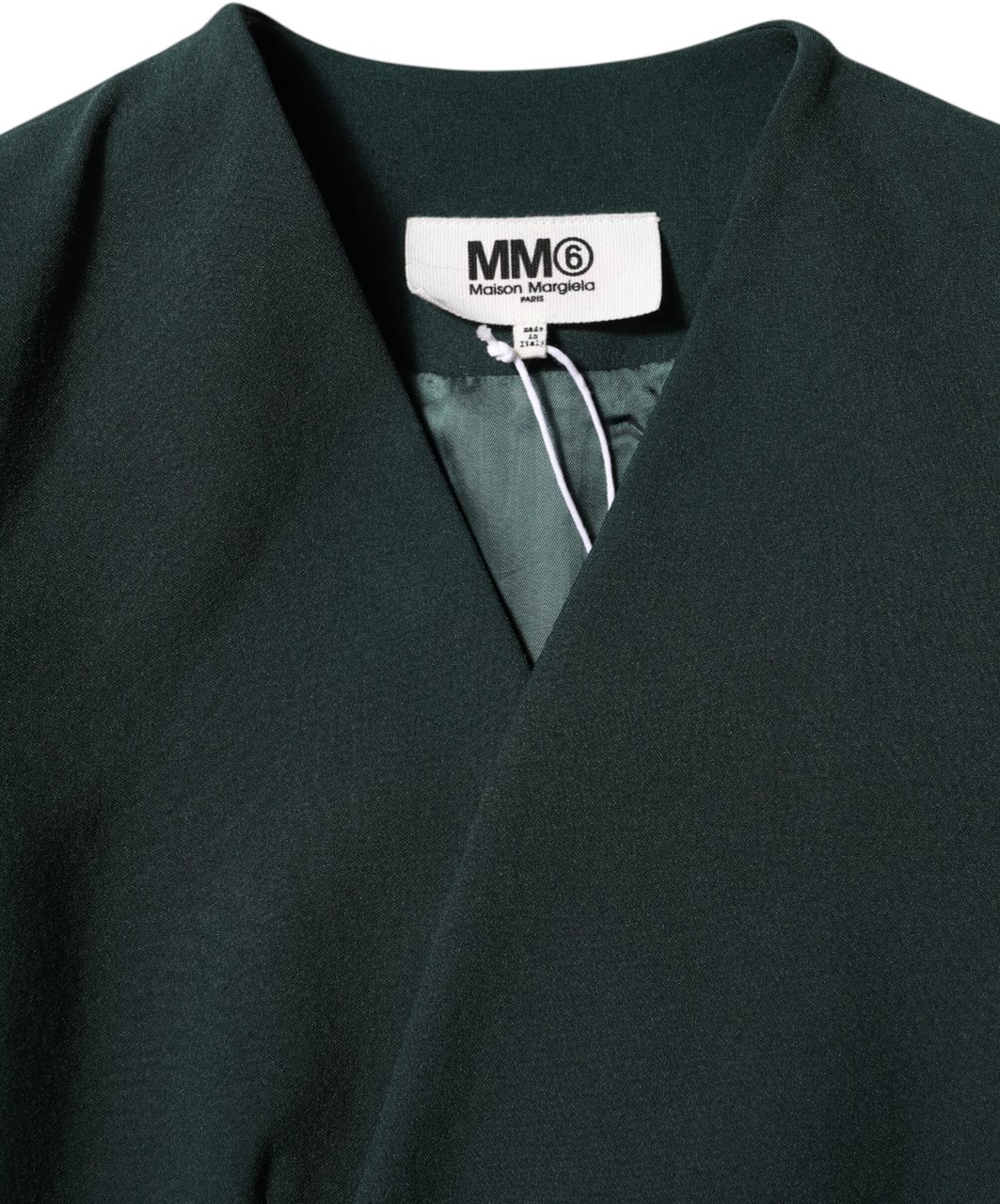 Maison Margiela Green Single Breasted One Button Coat Jacket Groen