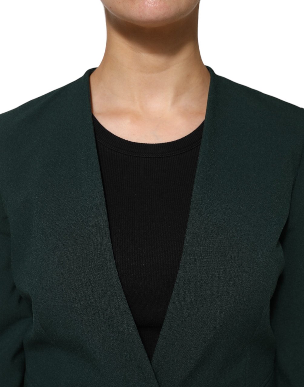 Maison Margiela Green Single Breasted One Button Coat Jacket Groen