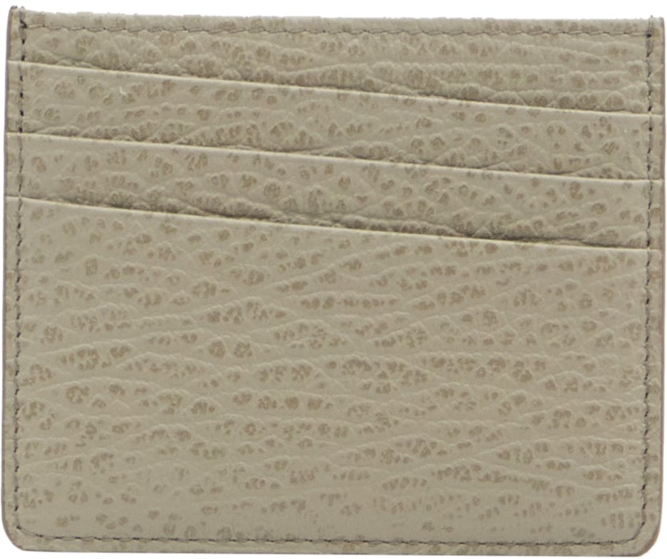 Maison Margiela Leather cardholder Grijs