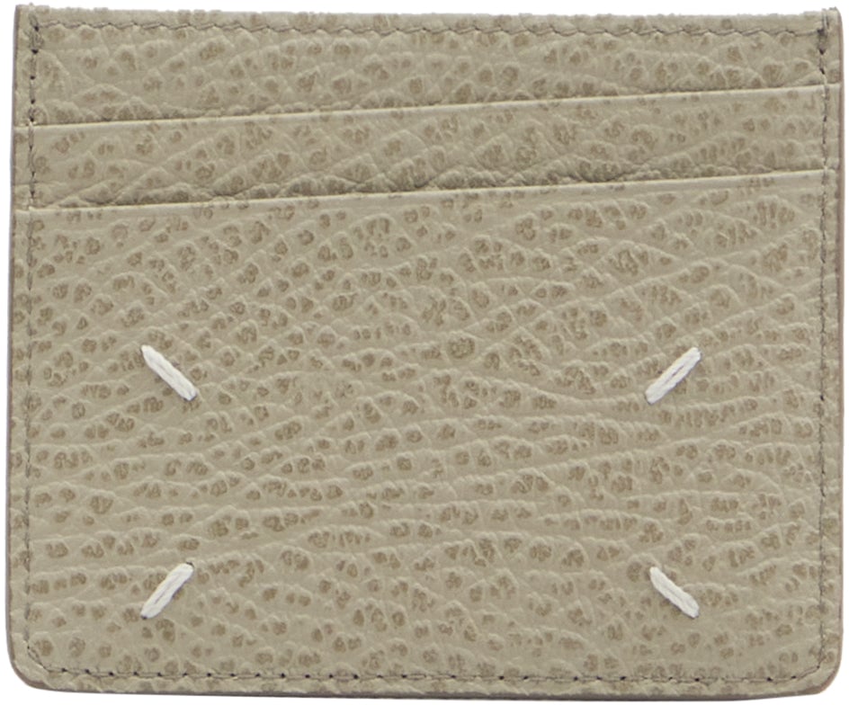 Maison Margiela Leather cardholder Grijs
