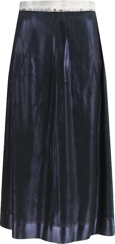 Maison Margiela Blue Acetate Midi Skirt Blauw