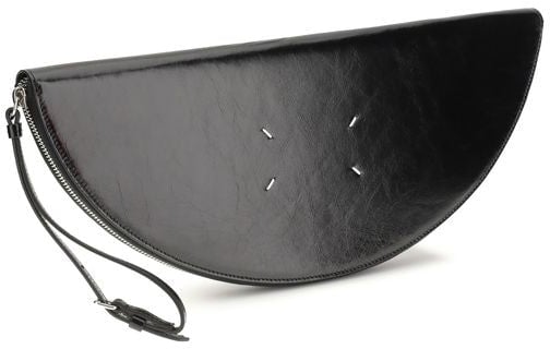 Maison Margiela Maison Margiela Black Calf Leather Bos Taurus Clutch Bag Zwart