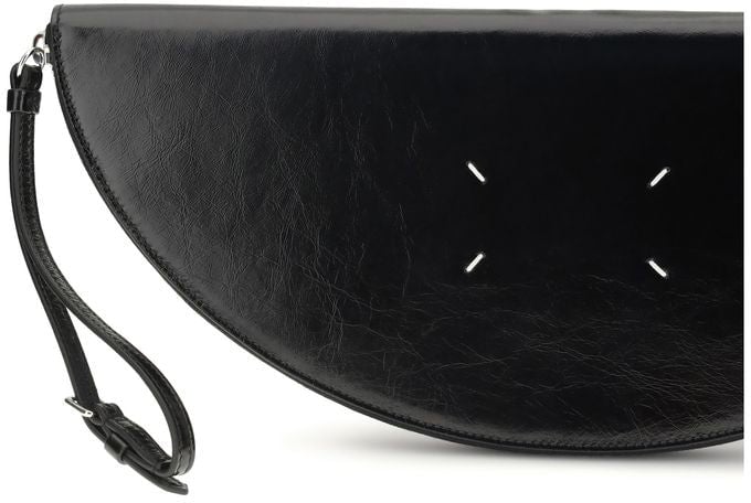 Maison Margiela Maison Margiela Black Calf Leather Bos Taurus Clutch Bag Zwart