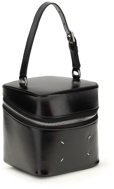 Maison Margiela Maison Margiela Black Calf Leather Bos Taurus Backet Bag Zwart