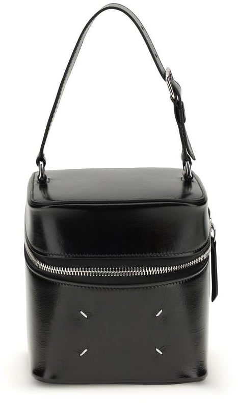 Maison Margiela Maison Margiela Black Calf Leather Bos Taurus Backet Bag Zwart