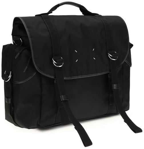 Maison Margiela Maison Margiela Black Calf Leather Bos Taurus Shoulder Bag Zwart