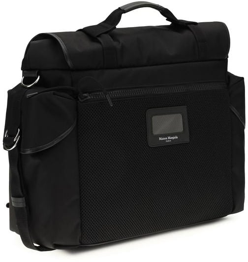 Maison Margiela Maison Margiela Black Calf Leather Bos Taurus Shoulder Bag Zwart