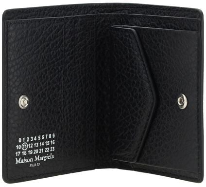 Maison Margiela Maison Margiela Black Calf Leather Bos Taurus Wallet Zwart