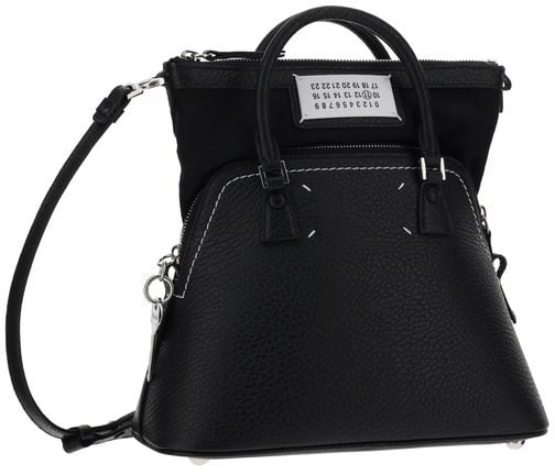 Maison Margiela Maison Margiela Black Calf Leather Bos Taurus Handbag Zwart