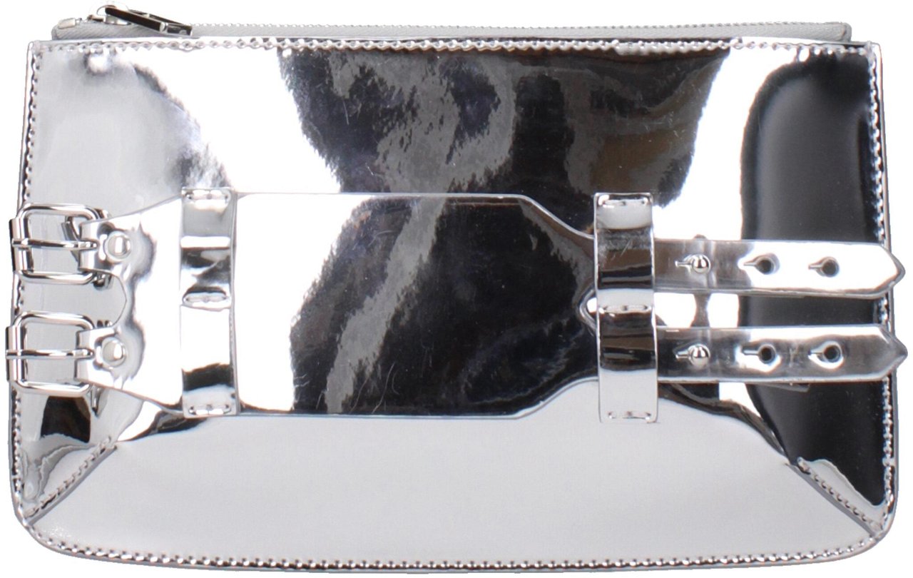 Maison Margiela Maison Margiela Gray Leather Clutch Bag Grijs
