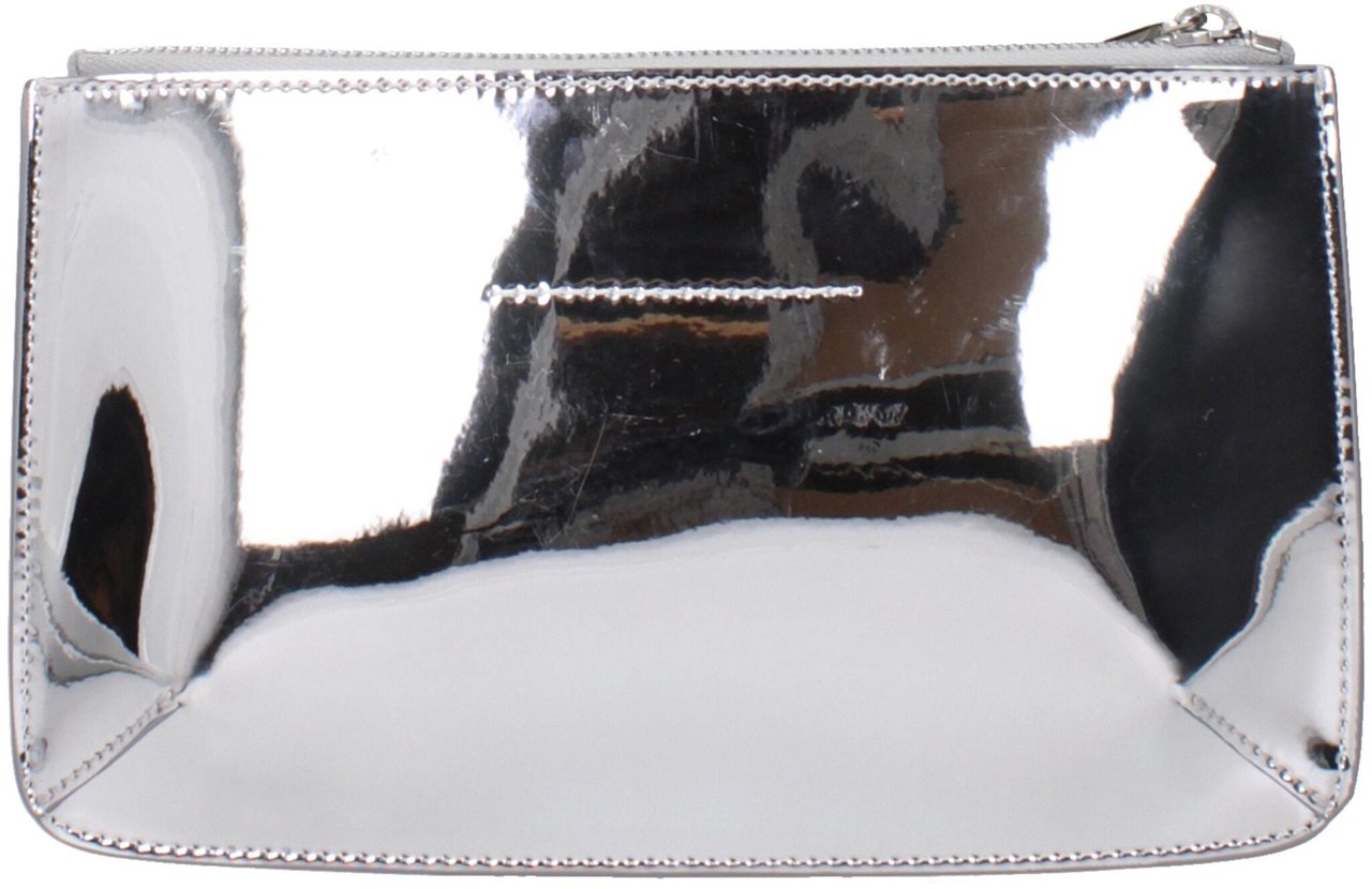 Maison Margiela Maison Margiela Gray Leather Clutch Bag Grijs