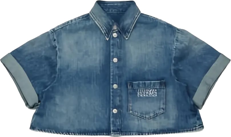 Maison Margiela Shirts Denim Blauw