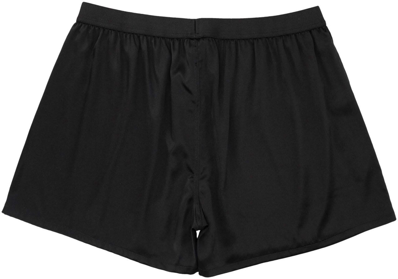 Maison Margiela Washed Silk Boxer Nero Zwart