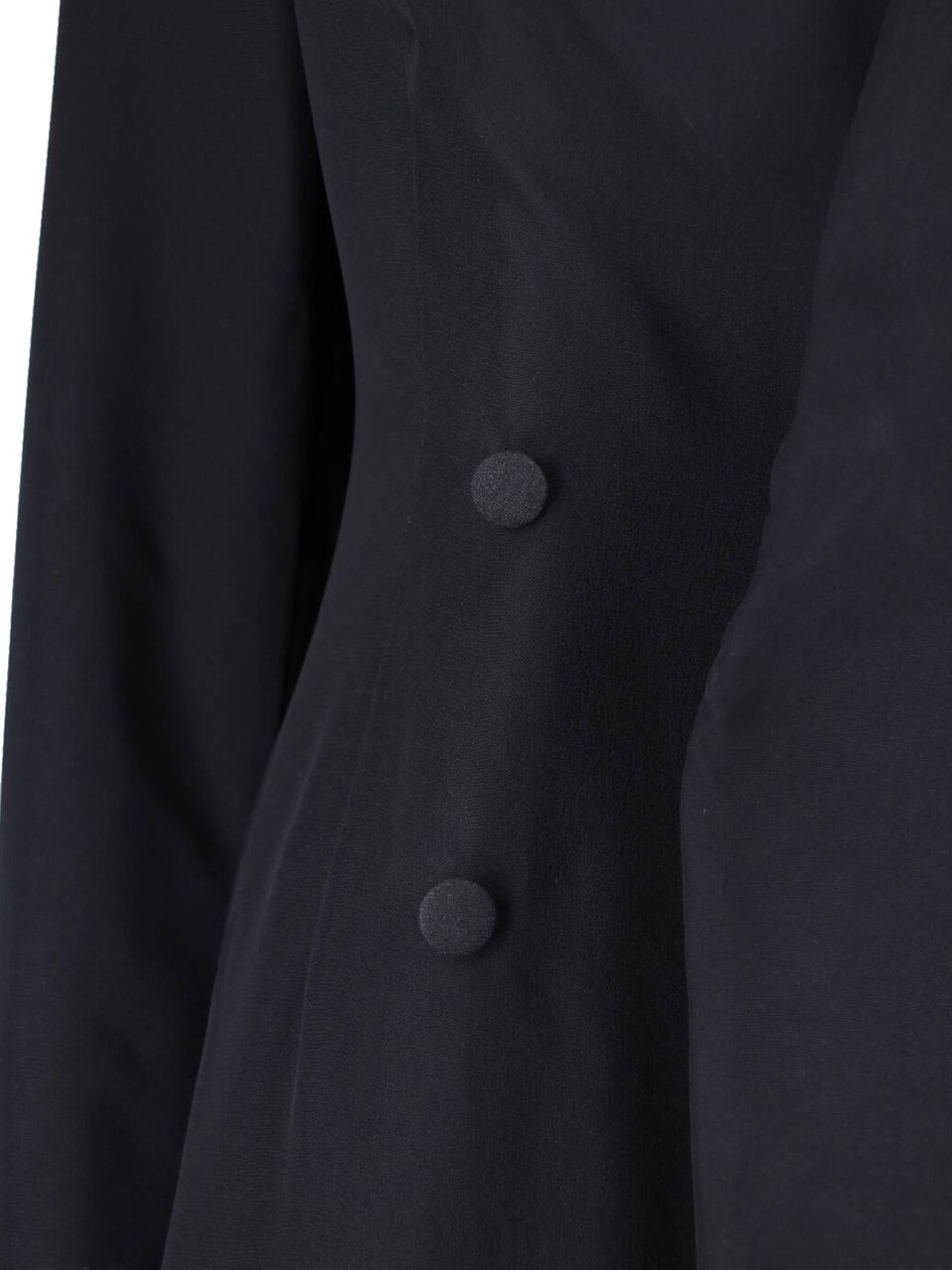 Maison Margiela Black Maxi Tailored Double-Breasted Dress Zwart