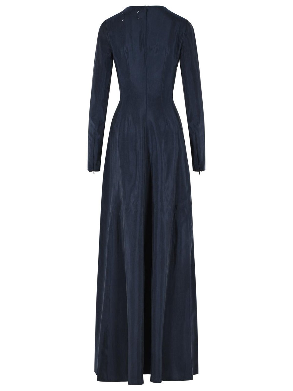 Maison Margiela Blue Cupro Maxi Dress Zwart