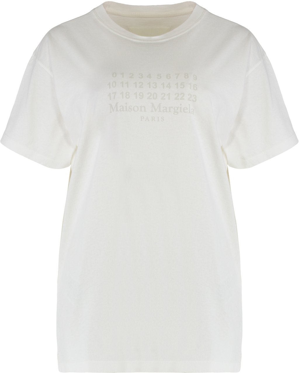 Maison Margiela Round neck t-shirt in cotton Wit