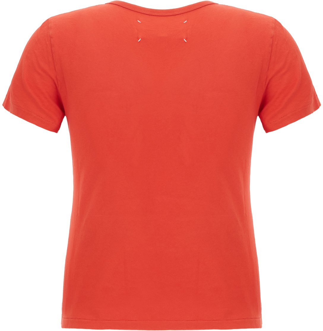 Maison Margiela Red cotton t-shirt Rood