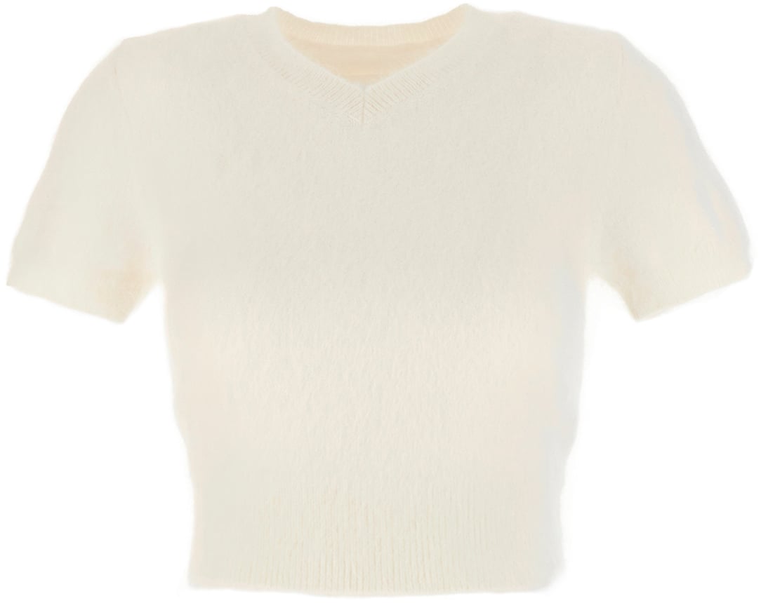 Maison Margiela Maison Margiela White angora blend sweater Wit