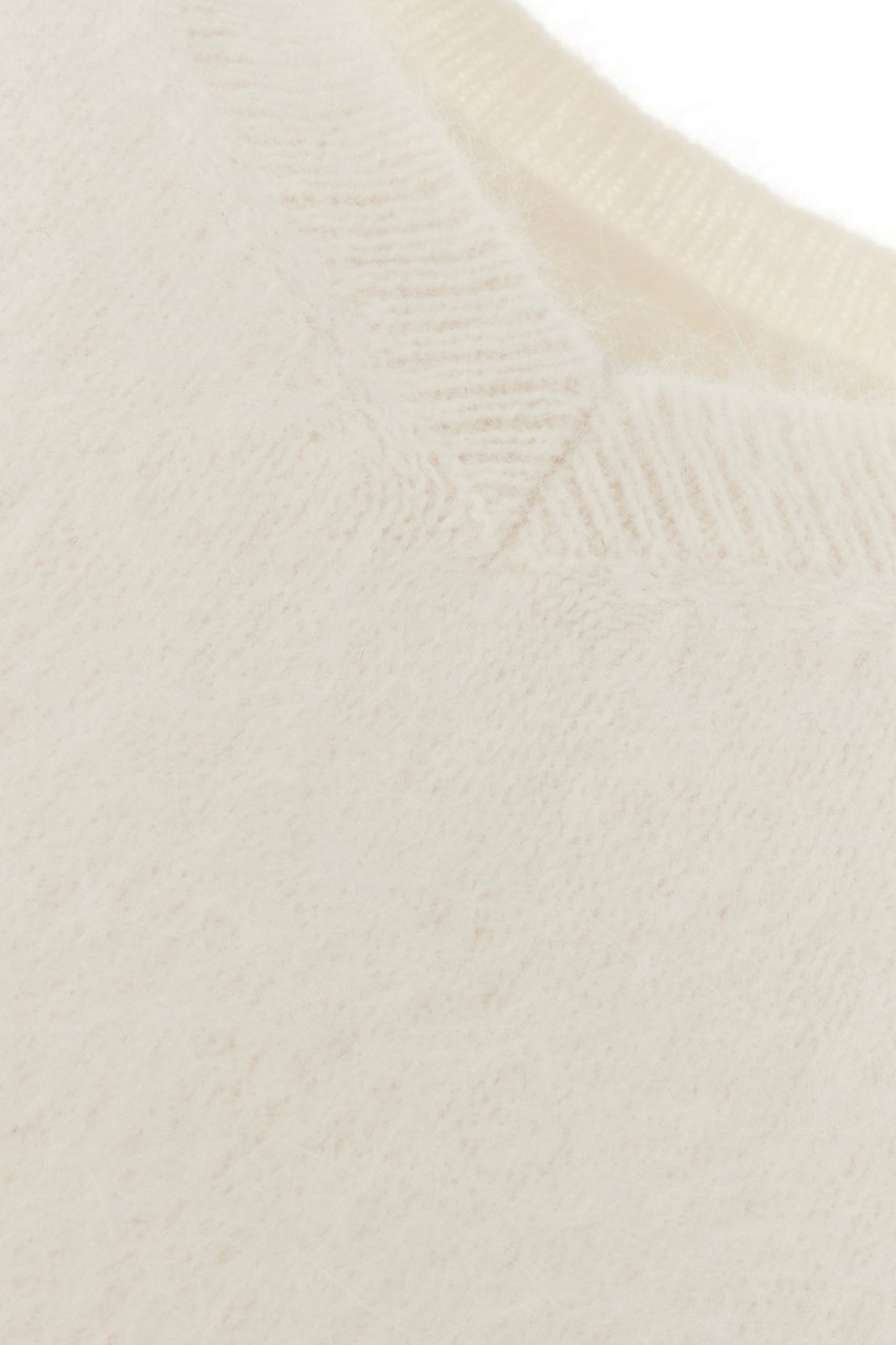 Maison Margiela Maison Margiela White angora blend sweater Wit