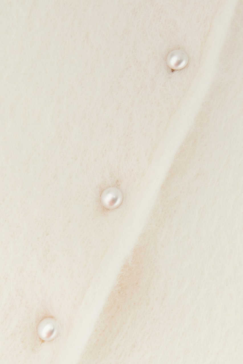 Maison Margiela Maison Margiela Ivory angora blend cardigan Wit