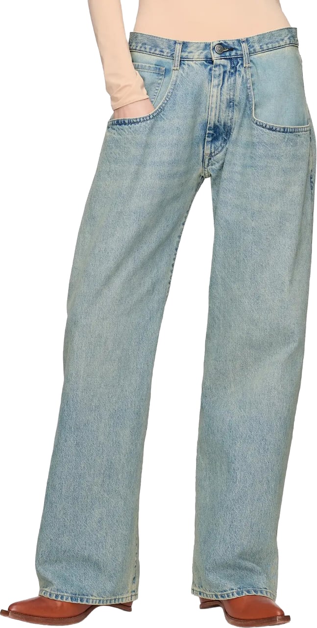 Maison Margiela Pants 5 Pockets Blue Blauw