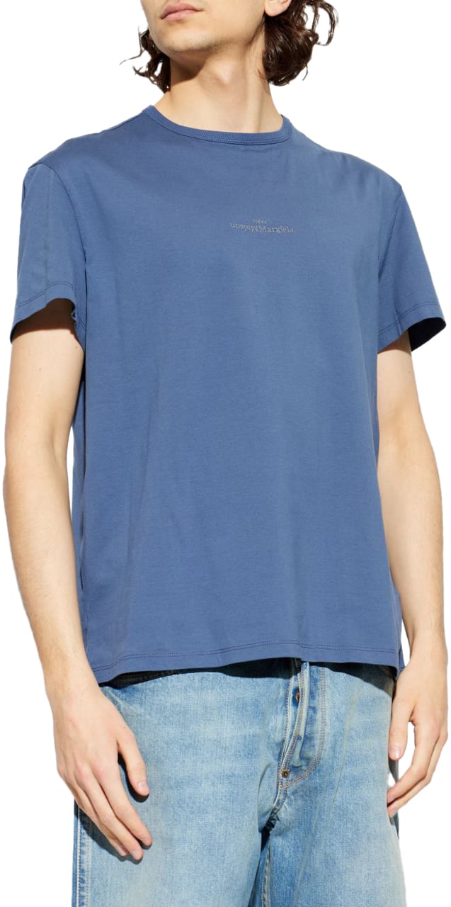 Maison Margiela T-Shirts And Polos Blue Blauw
