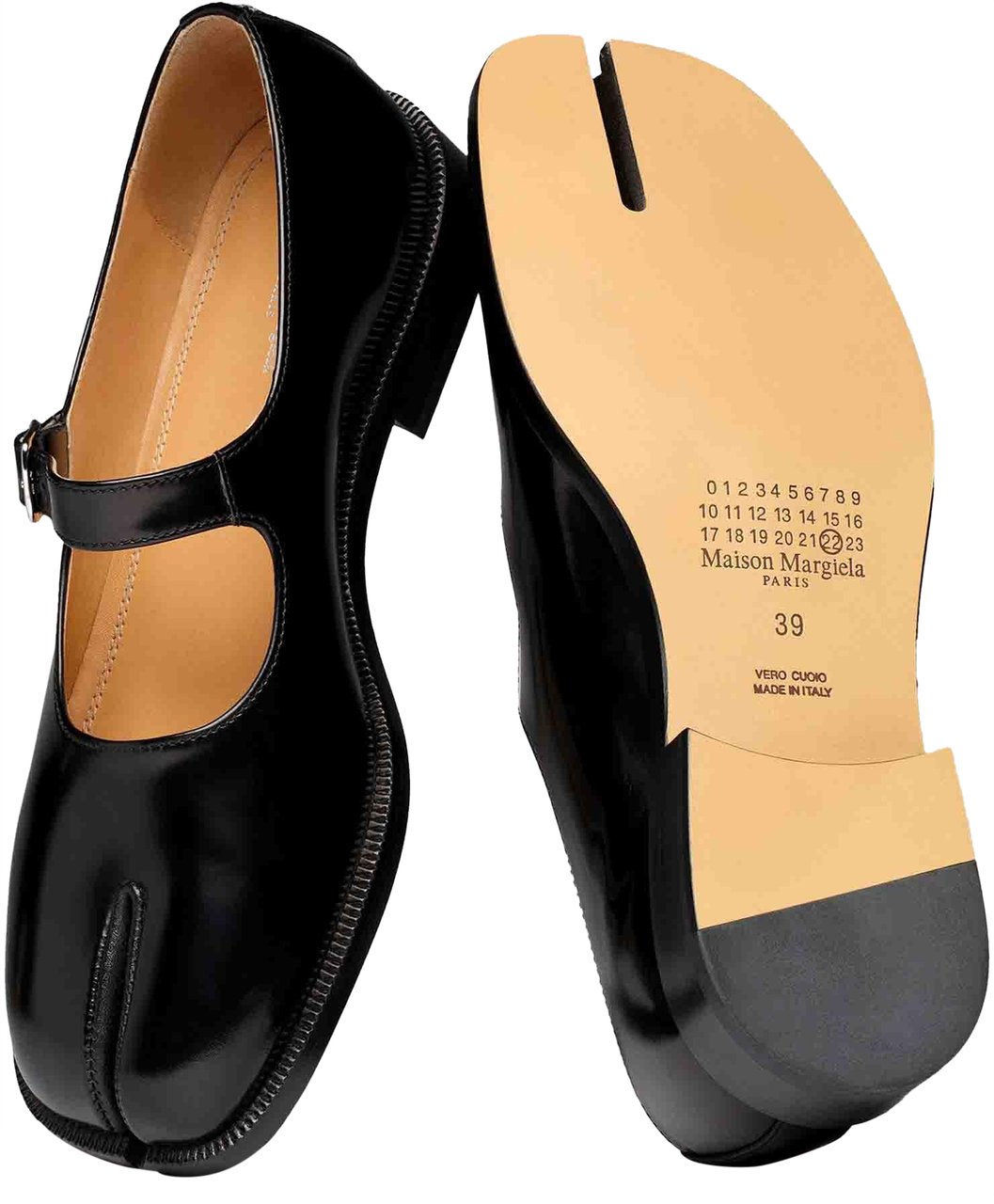 Maison Margiela Mary Janes Tabi Shoes Zwart