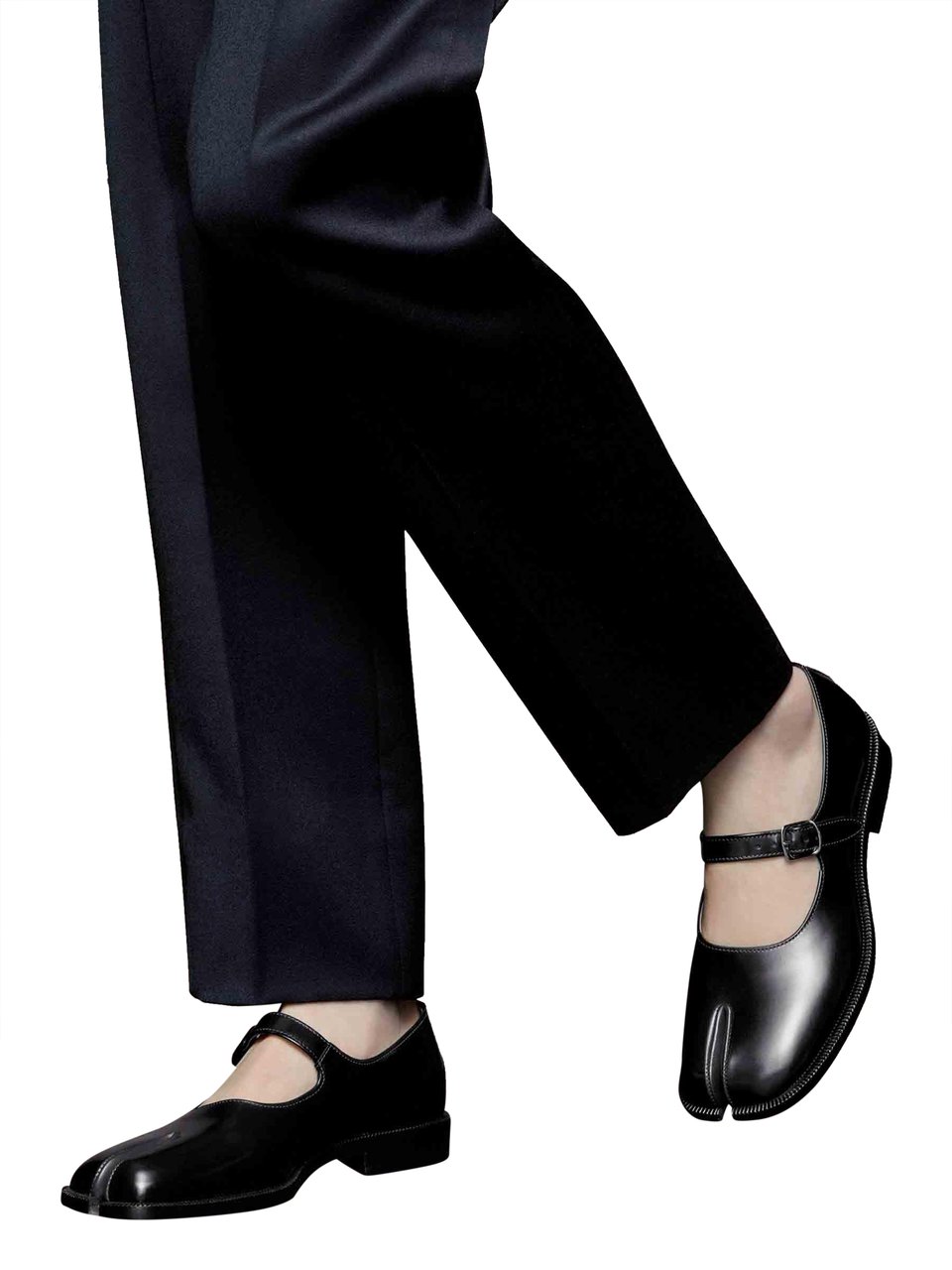 Maison Margiela Mary Janes Tabi Shoes Zwart