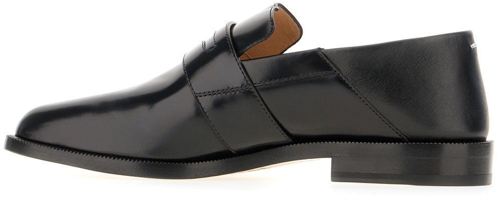 Maison Margiela Black leather Tabi loafers Zwart