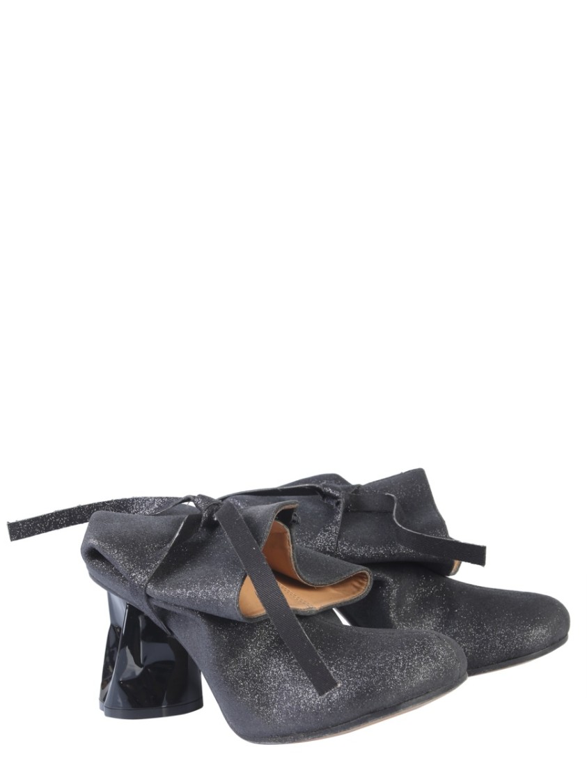 Maison Margiela Ankle Boot With Crushed-Effect Block Heel Grijs