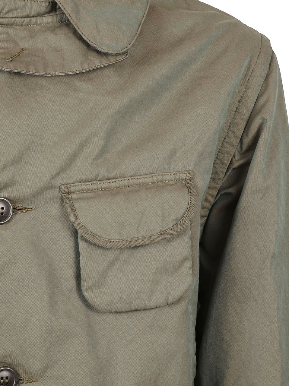 Maison Margiela Relaxed Fit Cotton Coat Grijs