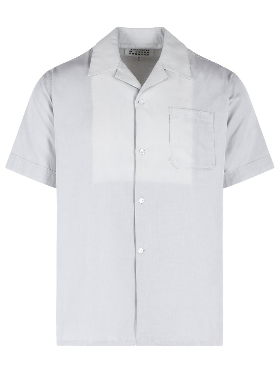Maison Margiela Cotton Shirt With Grey Bowling Collar Wit