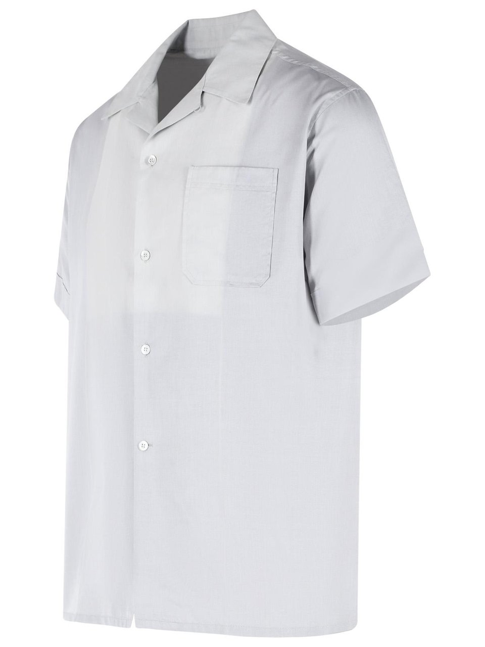 Maison Margiela Cotton Shirt With Grey Bowling Collar Wit