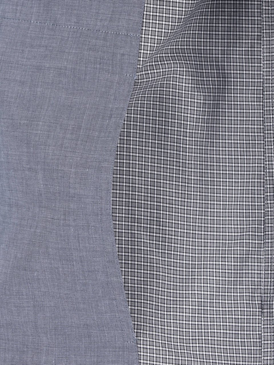 Maison Margiela Blue Cotton Layered Button-Down Shirt Blauw