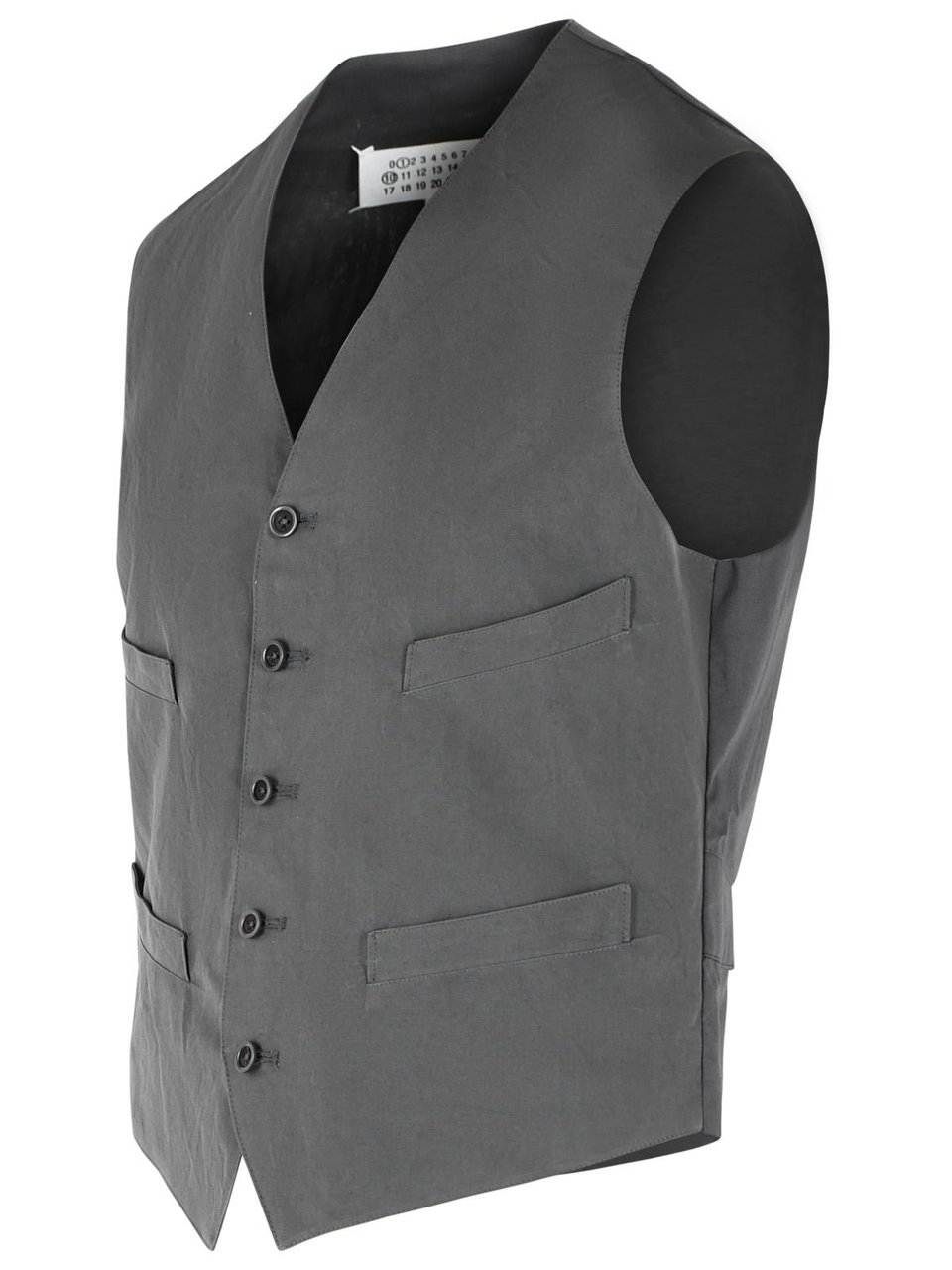 Maison Margiela Grey Cotton And Silk Vest Grijs