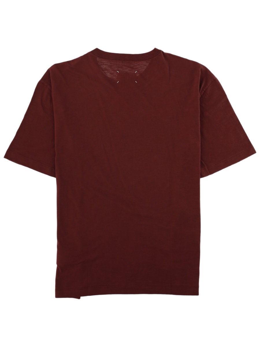 Maison Margiela Short-Sleeved Crew Neck T-Shirt With Subtle Graphic Detail Zwart