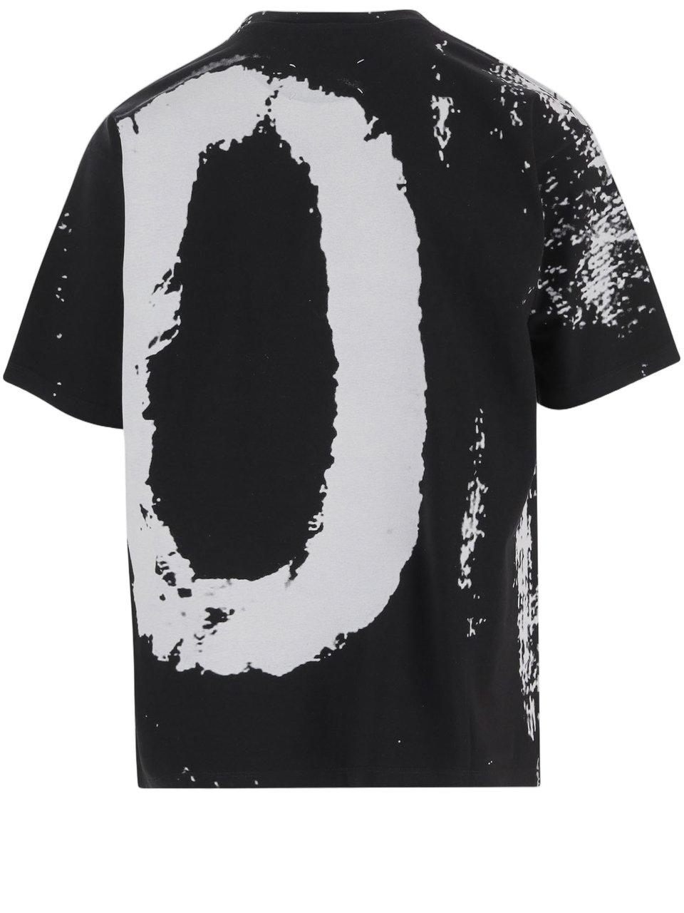 Maison Margiela Black 10 Printed Cotton T-Shirt Zwart