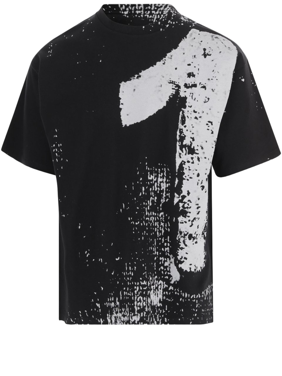 Maison Margiela Black 10 Printed Cotton T-Shirt Zwart