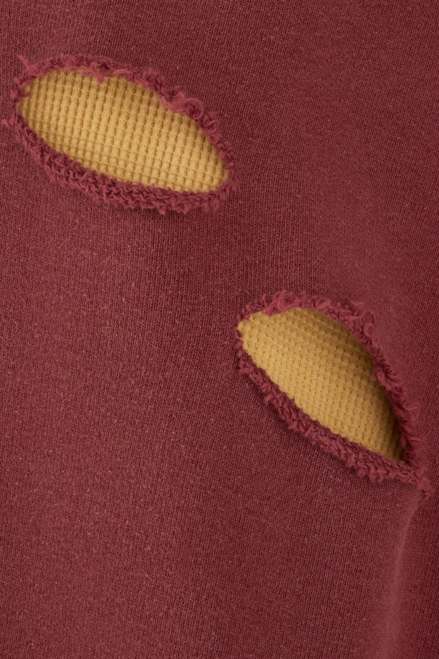 Maison Margiela Maison Margiela Burgundy cotton oversize sweatshirt Rood