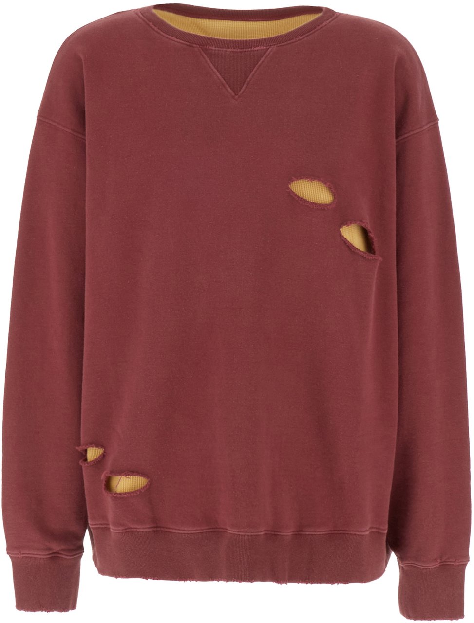 Maison Margiela Maison Margiela Burgundy cotton oversize sweatshirt Rood