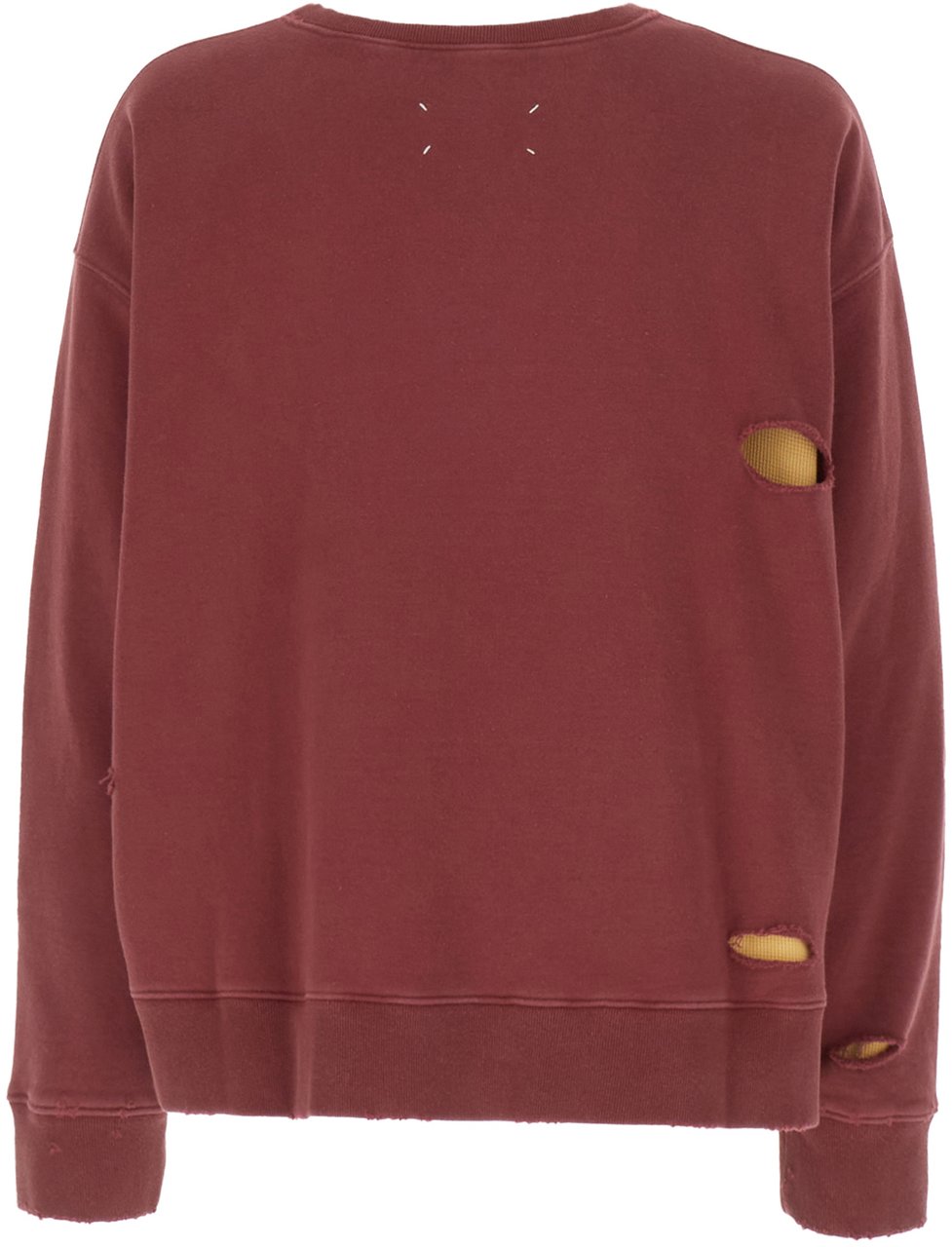 Maison Margiela Maison Margiela Burgundy cotton oversize sweatshirt Rood