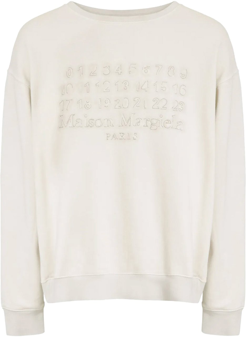 Maison Margiela Numbers Sweatshirt White Wit