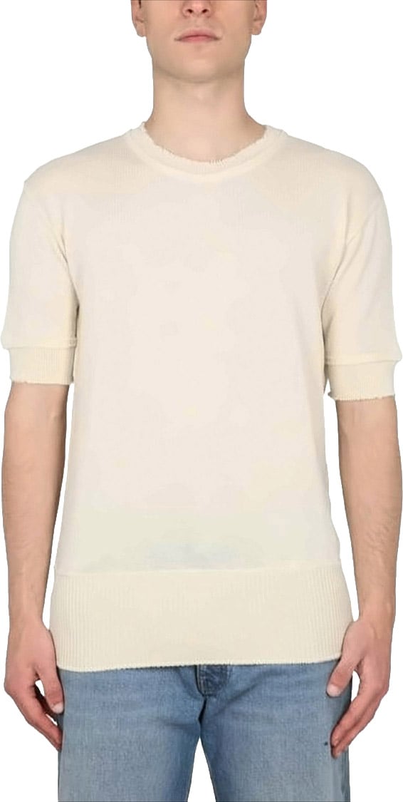 Maison Margiela Wool Blend Sweater Wit