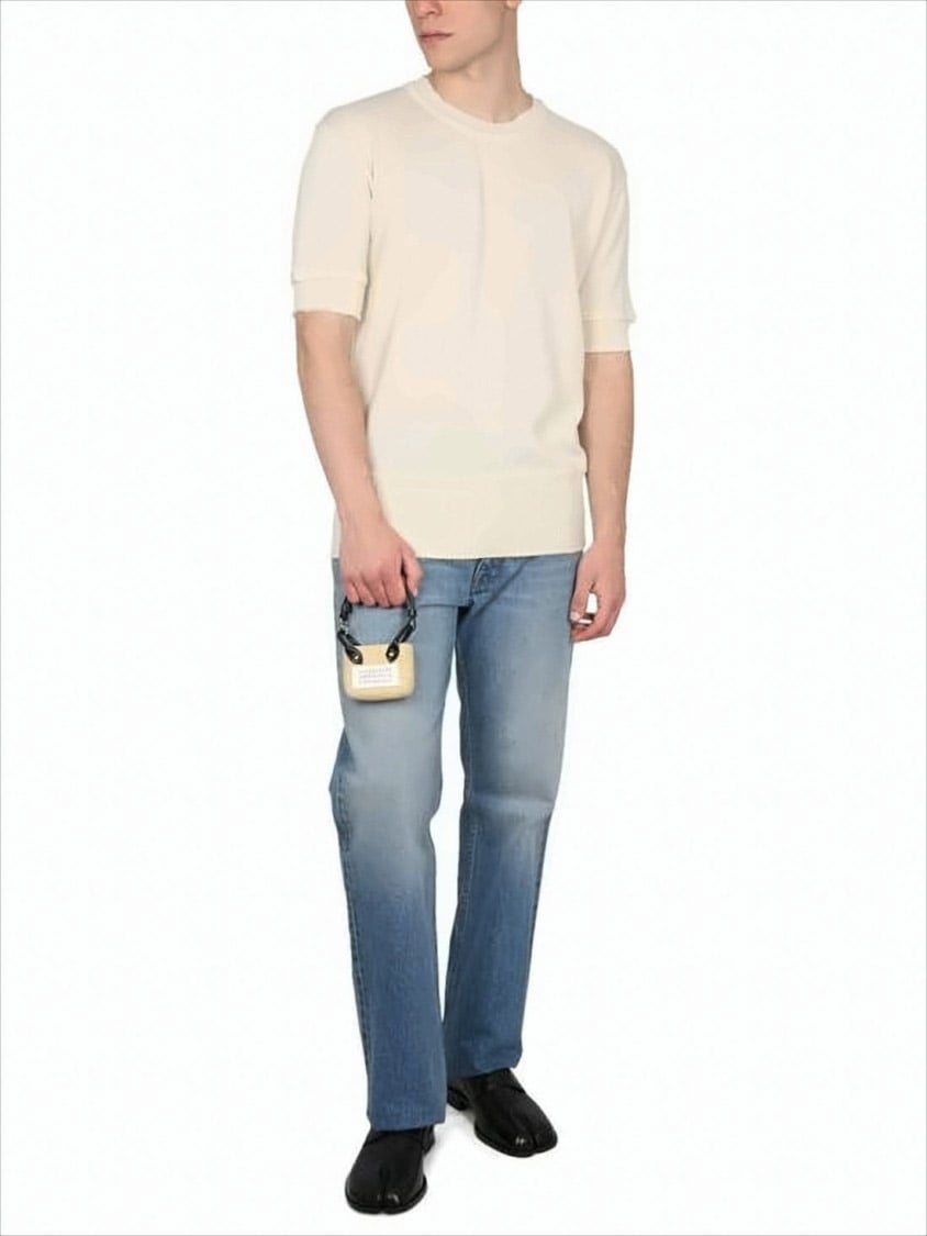 Maison Margiela Wool Blend Sweater Wit
