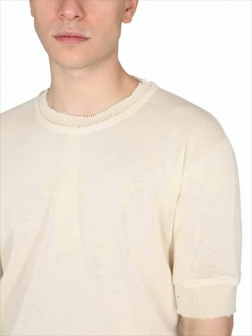 Maison Margiela Wool Blend Sweater Wit