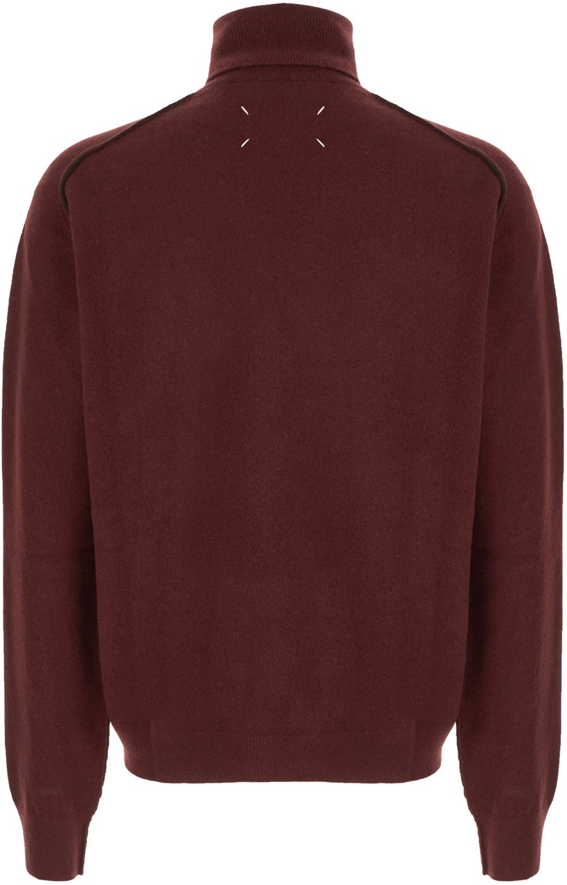 Maison Margiela Burgundy wool sweater Rood