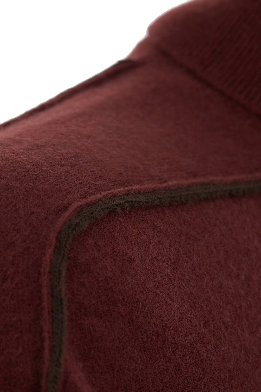 Maison Margiela Burgundy wool sweater Rood