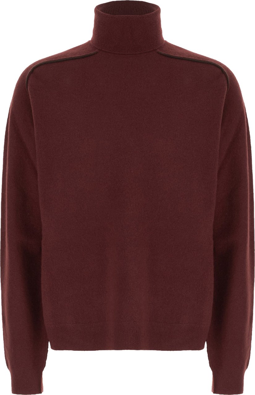 Maison Margiela Burgundy wool sweater Rood